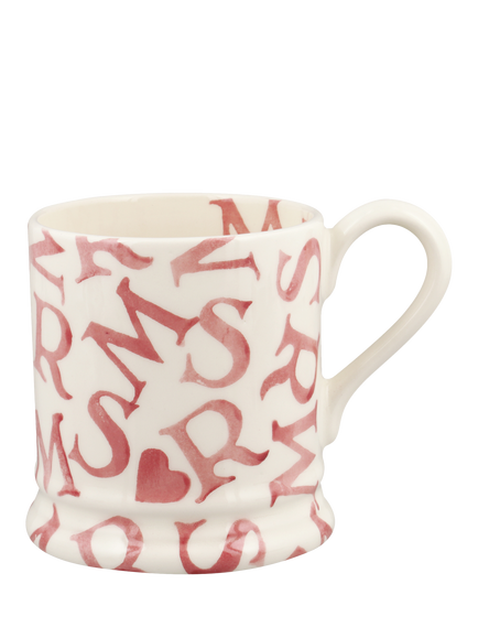Emma Bridgewater MRS Earthenware Half Pint Mug, 300ml, Pink, Multi
