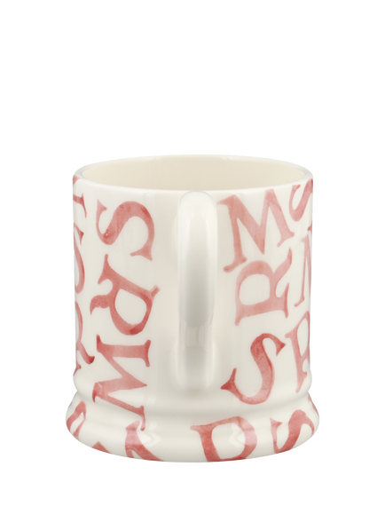 Emma Bridgewater MRS Earthenware Half Pint Mug, 300ml, Pink - view 2, Multi