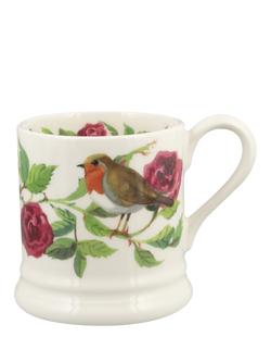 Emma Bridgewater Old Rose Earthenware Half Pint Mug, 300ml, Multi