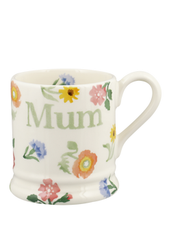 Emma Bridgewater Poppies 'Mum' Half Pint Earthenware Mug, 300ml, Multi