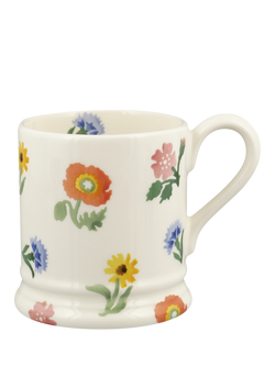 Emma Bridgewater Poppies Pinks Earthenware Half Pint Mug, 300ml, Multi
