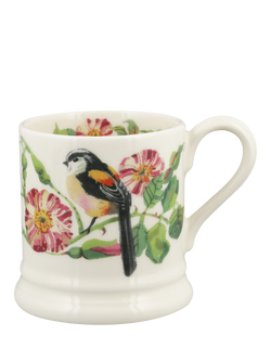 Emma Bridgewater Rosa Mundi Earthenware Half Pint Mug, 300ml, Multi