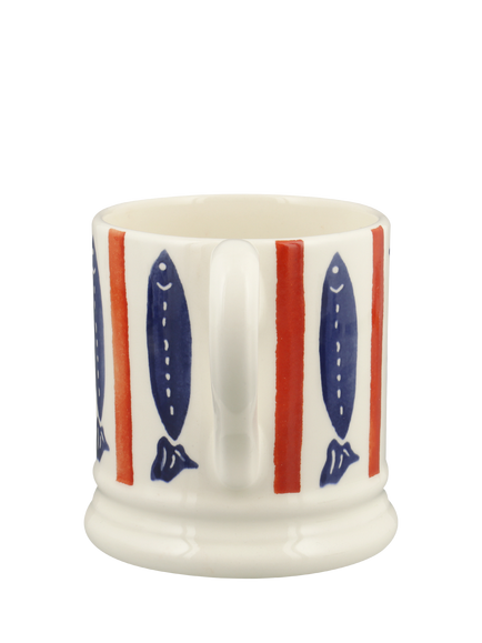 Emma Bridgewater Seafood Stripe Earthenware Half Pint Mug, 300ml - view 2, Multi