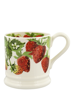 Emma Bridgewater Fruits Strawberries Earthenware Half Pint Mug, 300ml, Multi