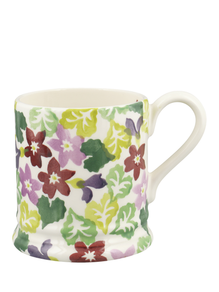 Emma Bridgewater Sweet Violets Earthenware Half Pint Mug, 300ml, Multi