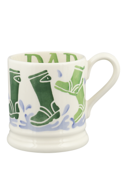 Emma Bridgewater Wellies Earthenware Half Pint Mug, 300ml, Multi