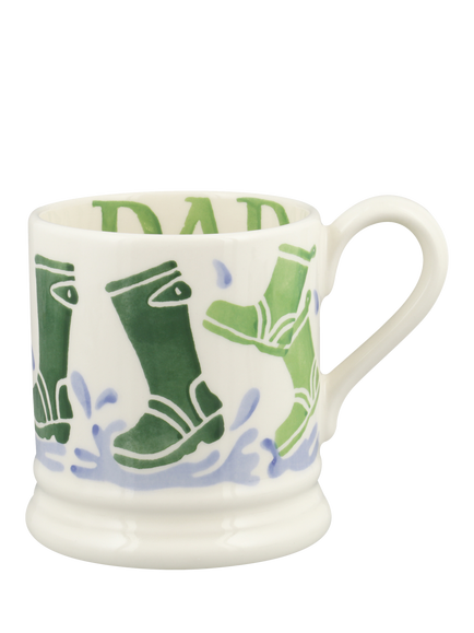 Emma Bridgewater Wellies Earthenware Half Pint Mug, 300ml, Multi