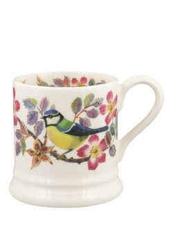 Emma Bridgewater Wild Rose Earthenware Half Pint Mug, 300ml, Multi