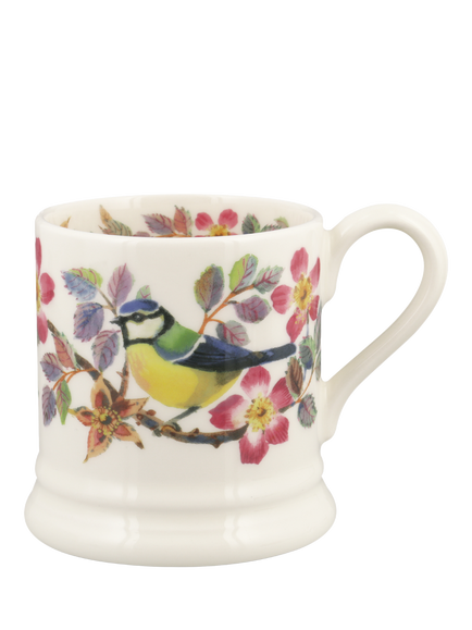 Emma Bridgewater Wild Rose Earthenware Half Pint Mug, 300ml, Multi