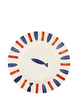 Emma Bridgewater Seafood Stripe Earthenware Side Plate, 22cm, Multi