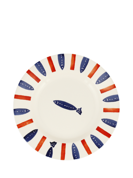 Emma Bridgewater Seafood Stripe Earthenware Side Plate, 22cm, Multi