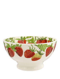 Emma Bridgewater Fruits Strawberries Earthenware French Bowl, 14.5cm, Multi