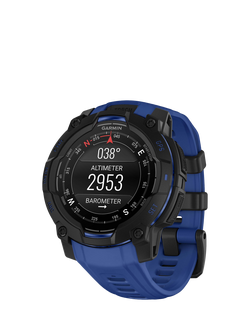 Garmin Instinct 3 Rugged GPS Smartwatch, 45mm, Black Bolt Blue Band