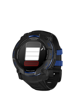 Garmin Instinct 3 Rugged GPS Smartwatch, 45mm - view 2, Black With Black/Bolt Blue Band