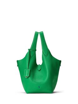 Polo Ralph Lauren Polo Play Medium Leather Tote Bag, Parrot