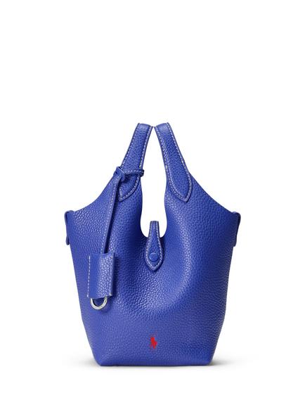 Polo Ralph Lauren Polo Play Small Leather Crossbody Tote Bag, Blue