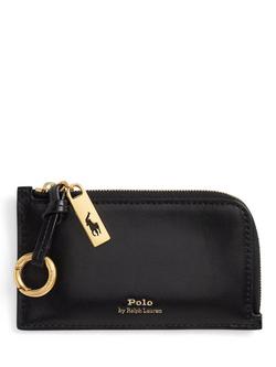 Ralph Lauren Polo ID Leather Zip Card Case, Black