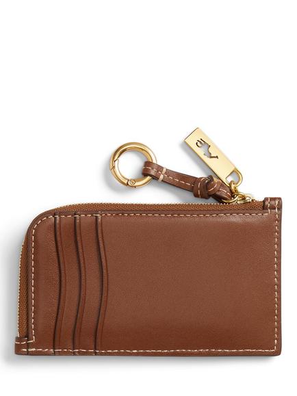 Ralph Lauren Polo ID Leather Zip Card Case - view 2, Cuoio
