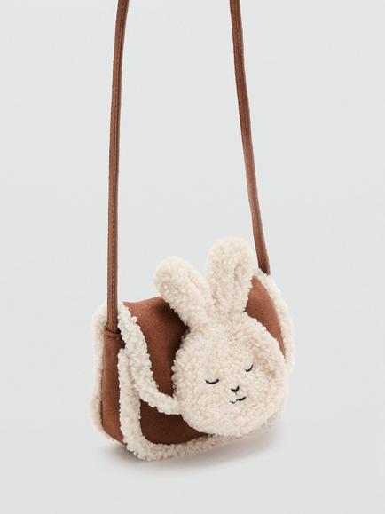 Mango Kids' Anna Bunny Crossbody Bag, Medium Brown - view 2, Medium Brown