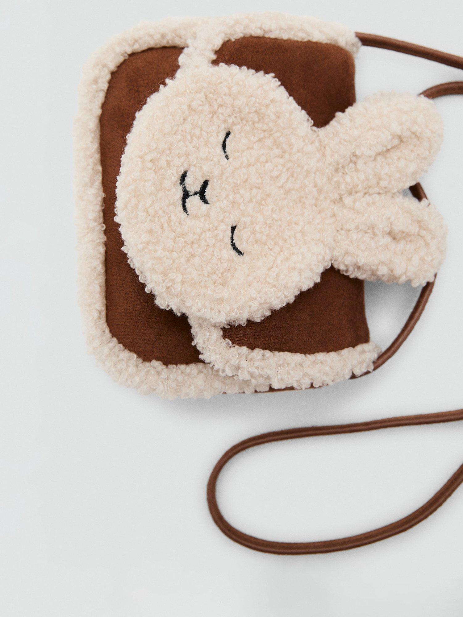 Product image 4 of 4, which shows Mango Kids' Anna Bunny Crossbody Bag, Medium Brown