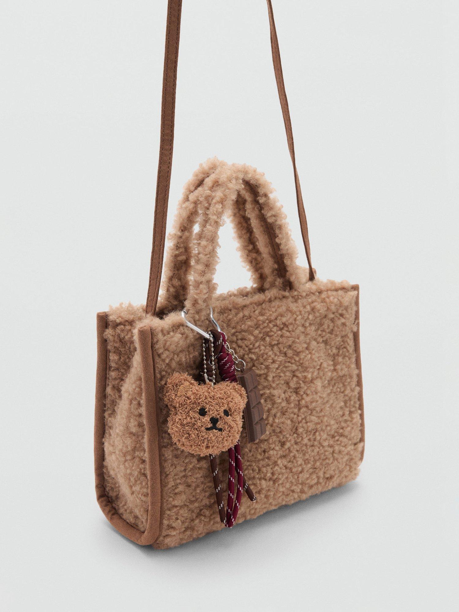 Product image 2 of 5, which shows Mango Carol Textured Tote Bag, Medium Brown