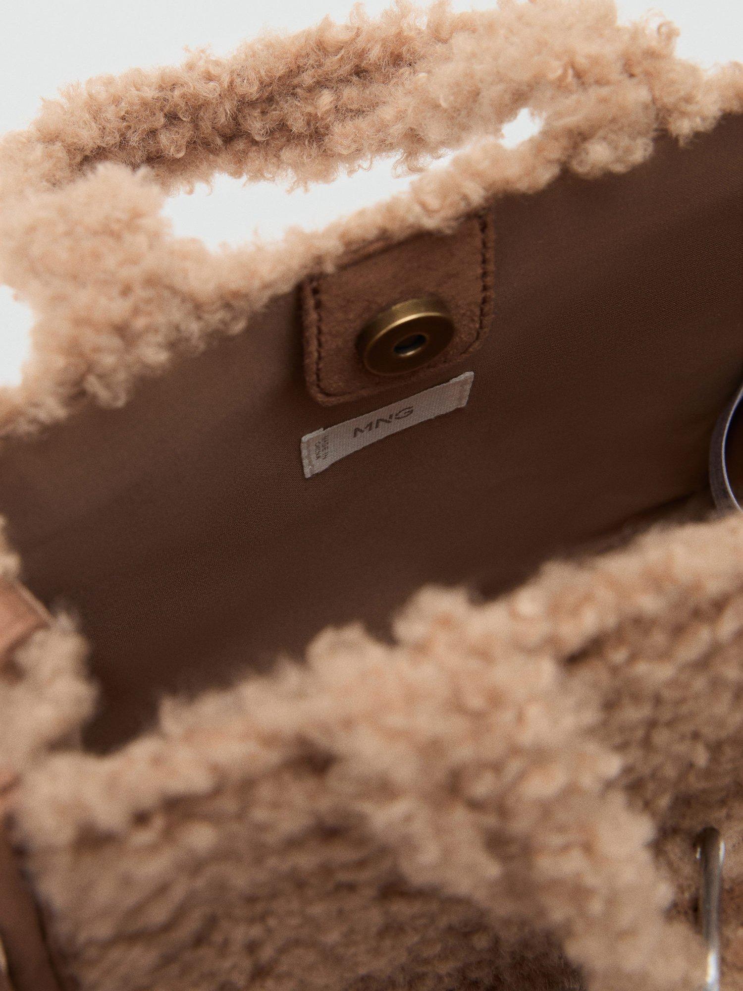 Product image 4 of 5, which shows Mango Carol Textured Tote Bag, Medium Brown