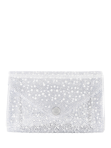 Carvela Positano Vinyl Embellished Clutch Bag, White