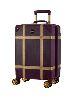 Rock Vintage 8-Wheel 55cm Cabin Case, Fig/Gold