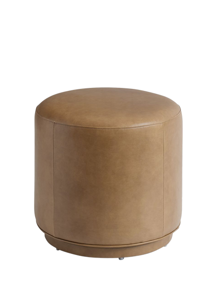 Pottery Barn Jake Leather Swivel Stool, Taupe, Taupe