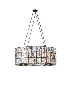 Pottery Barn Adeline Large Crystal Chandelier Ceiling Light, Bronze, Iron