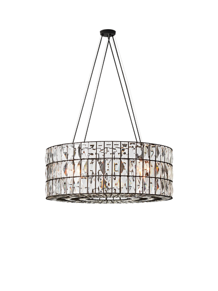 Pottery Barn Adeline Large Crystal Chandelier Ceiling Light, Bronze, Iron