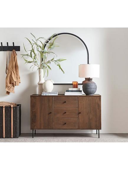 Pottery Barn Faris Small Ceramic Table Lamp - view 2, Matte Black