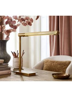 Pottery Barn Lawrence Table Lamp, Vintage Brass - view 2, Vintage Brass