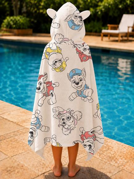 Brand Threads Paw Patrol Hooded Towel - view 2, Multi