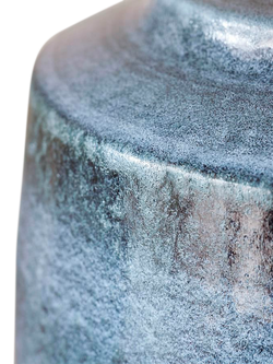 Pottery Barn Marin Small Ceramic Table Lamp, Dark Blue - view 2, Blue