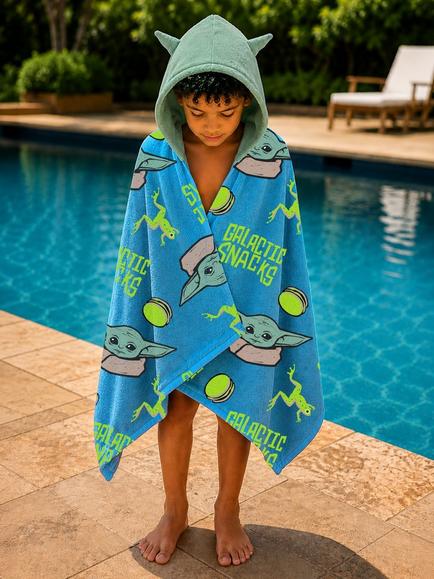 Brand Threads Star Wars The Mandalorian Hooded Towel, Multi