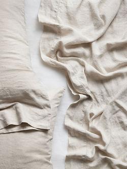 Pottery Barn Belgian Flax Linen Hemstitch Kingsize Sheets and Pillowcases Set - view 2, Flax