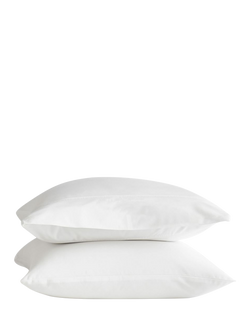 Pottery Barn Classic 400 Thread Count Combed Organic Cotton Standard Pillowcases, Set of 2, White, White