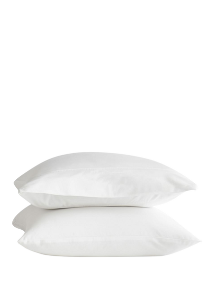 Pottery Barn Classic 400 Thread Count Combed Organic Cotton Standard Pillowcases, Set of 2, White, White