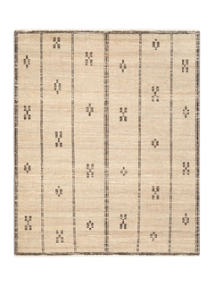 Pottery Barn Calliope Pure Wool Rug, Flax Black, 8 x 10"