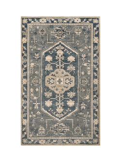 Pottery Barn Marietta Pure Wool Rug, Steel Blue Multi, Steel Blue Multi