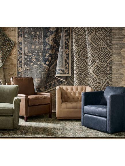 Pottery Barn Marietta Pure Wool Rug, Steel Blue Multi - view 2, Steel Blue Multi