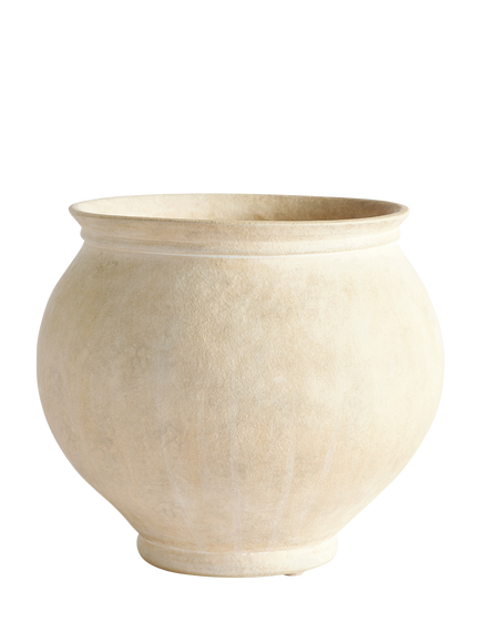Pottery Barn Artisan Studio Short Earthenware Vase, 23cm, Natural, Natural