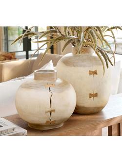 Pottery Barn Butterfly Joint Vase, Large, Natural - view 2, Neutral