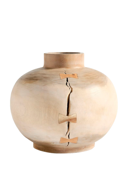 Pottery Barn Butterfly Joint Vase, Medium, Natural, Neutral