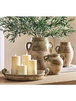 Pottery Barn French Pot Terracotta Vase, H22cm, Sage - view 2, Sage