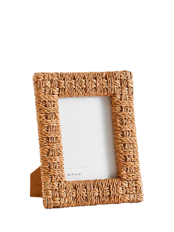 Pottery Barn Capitola Seagrass Rope Photo Frame, Natural, Natural