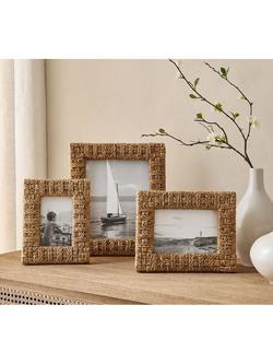 Pottery Barn Capitola Seagrass Rope Photo Frame, Natural - view 2, Natural