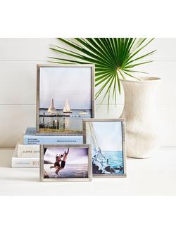 Pottery Barn Maeve Textured Metal Photo Frame, Silver - view 2, Silver