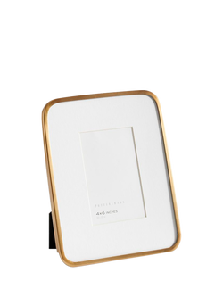 Pottery Barn Radius Photo Frame & Mount, Brass, Brass